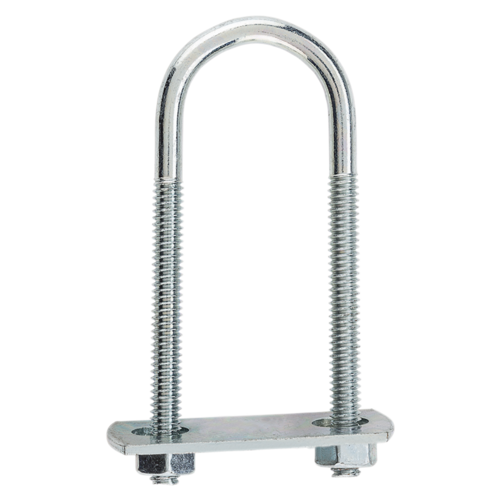 Zinc round U bolt with nuts for secure fastening in hardware, fasteners, bolts, and lumber building materials collections