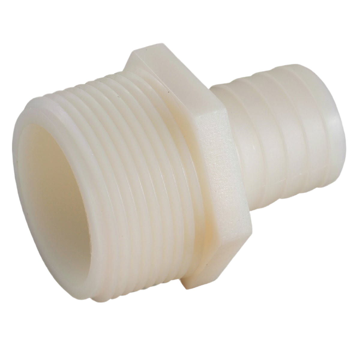 Nylon connector fitting with 1/2 inch barb and 1/4 inch male threads for plumbing and pipes & fittings under $50