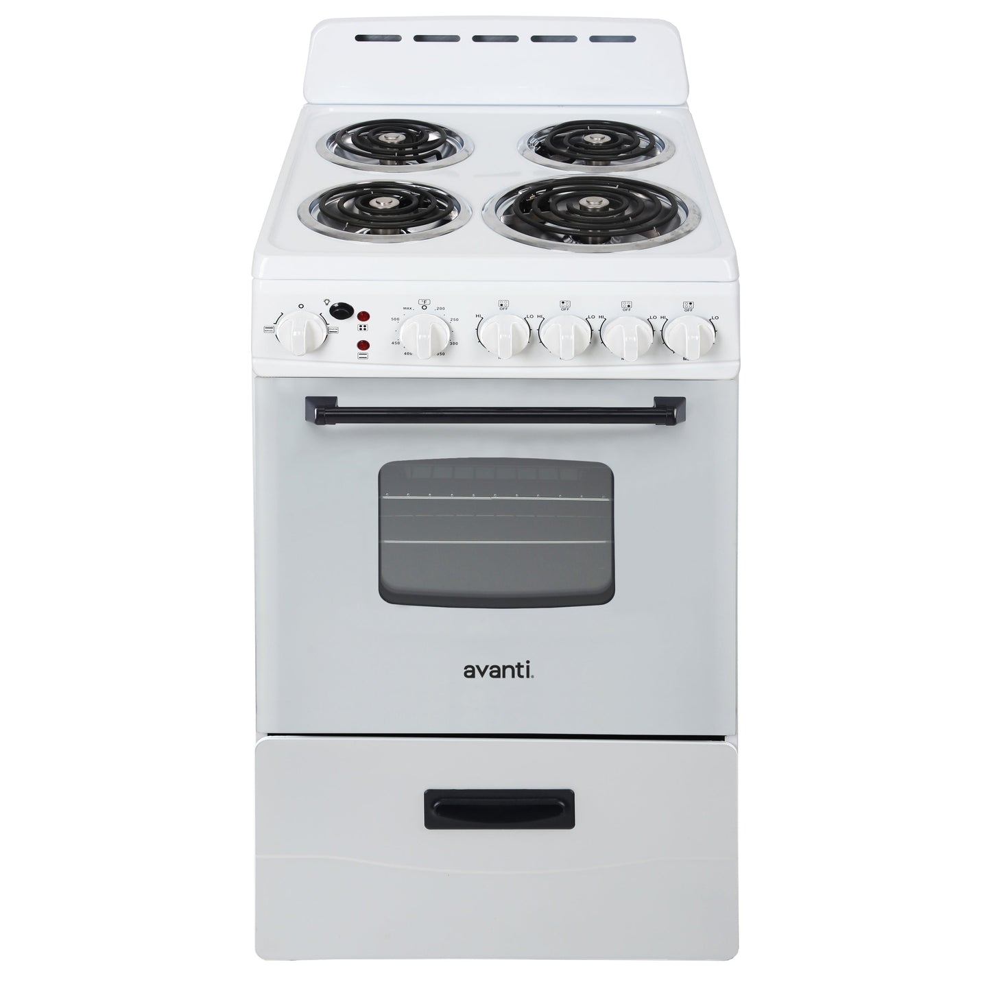 Avanti 20" Electric Range Oven with Framed Glass Door - White