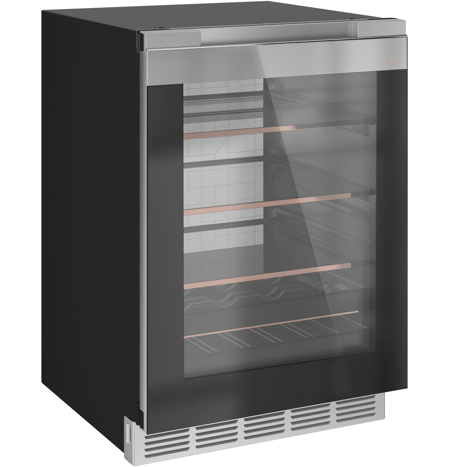 CAFÉ™ ENERGY STAR® 126-Can or 14-Bottle Beverage Center in Platinum Glass