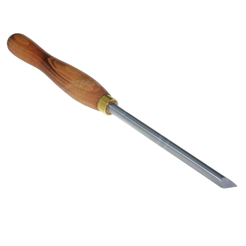Woodworking tool with wooden handle and metal blade for detailed spindle turning in Crown Tools collection under $100