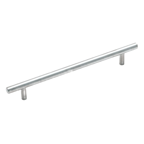 Brushed stainless steel cabinet bar pull with sleek modern design in hardware and furniture accessories collections