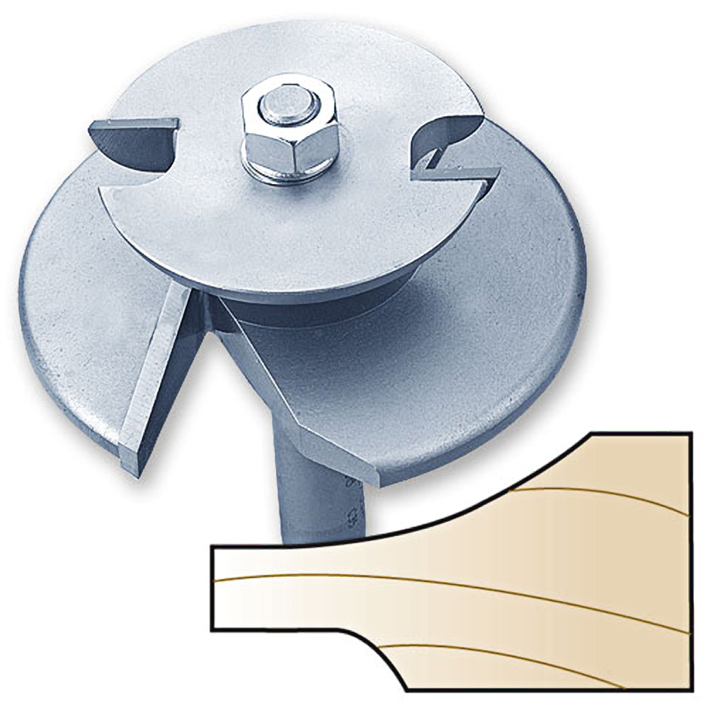 Two-wing cove raised panel cutter bit for woodworking in tool accessories and power tool collections under $50