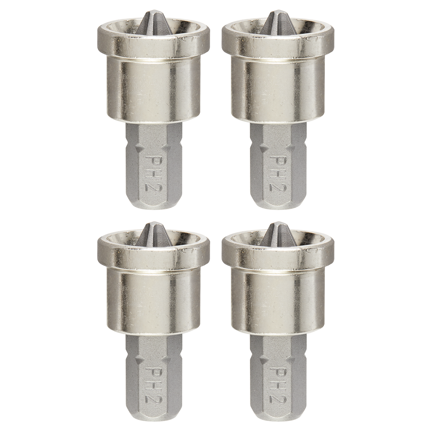 Set of four metal drywall screw setters with collar for consistent screw depth in tool accessories collections under $50