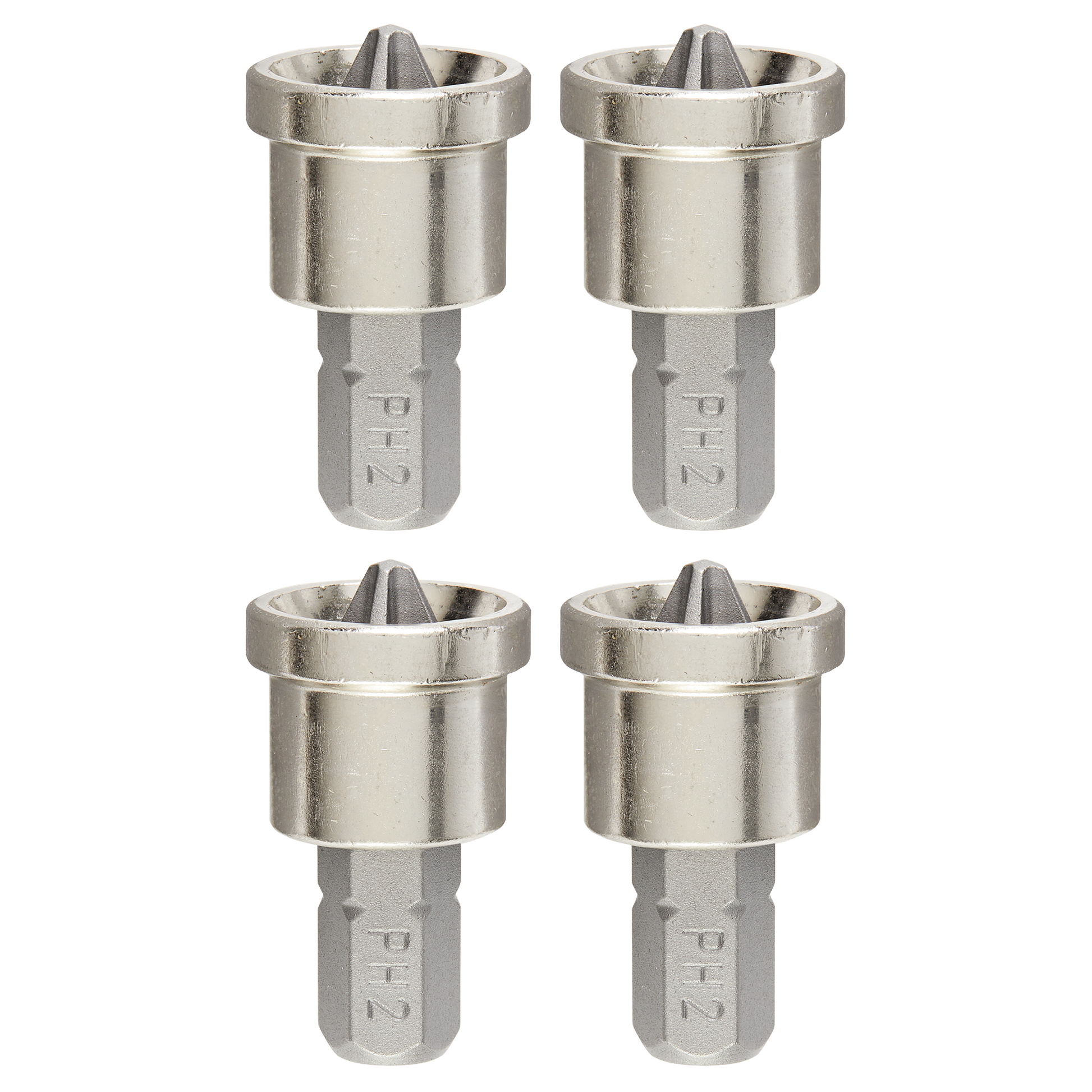 Set of four metal drywall screw setters with collar for consistent screw depth in tool accessories collections under $50