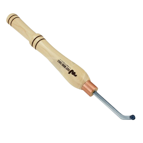 Wood-handled mini hollowing tool with metal blade for precision wood carving in home improvement projects
