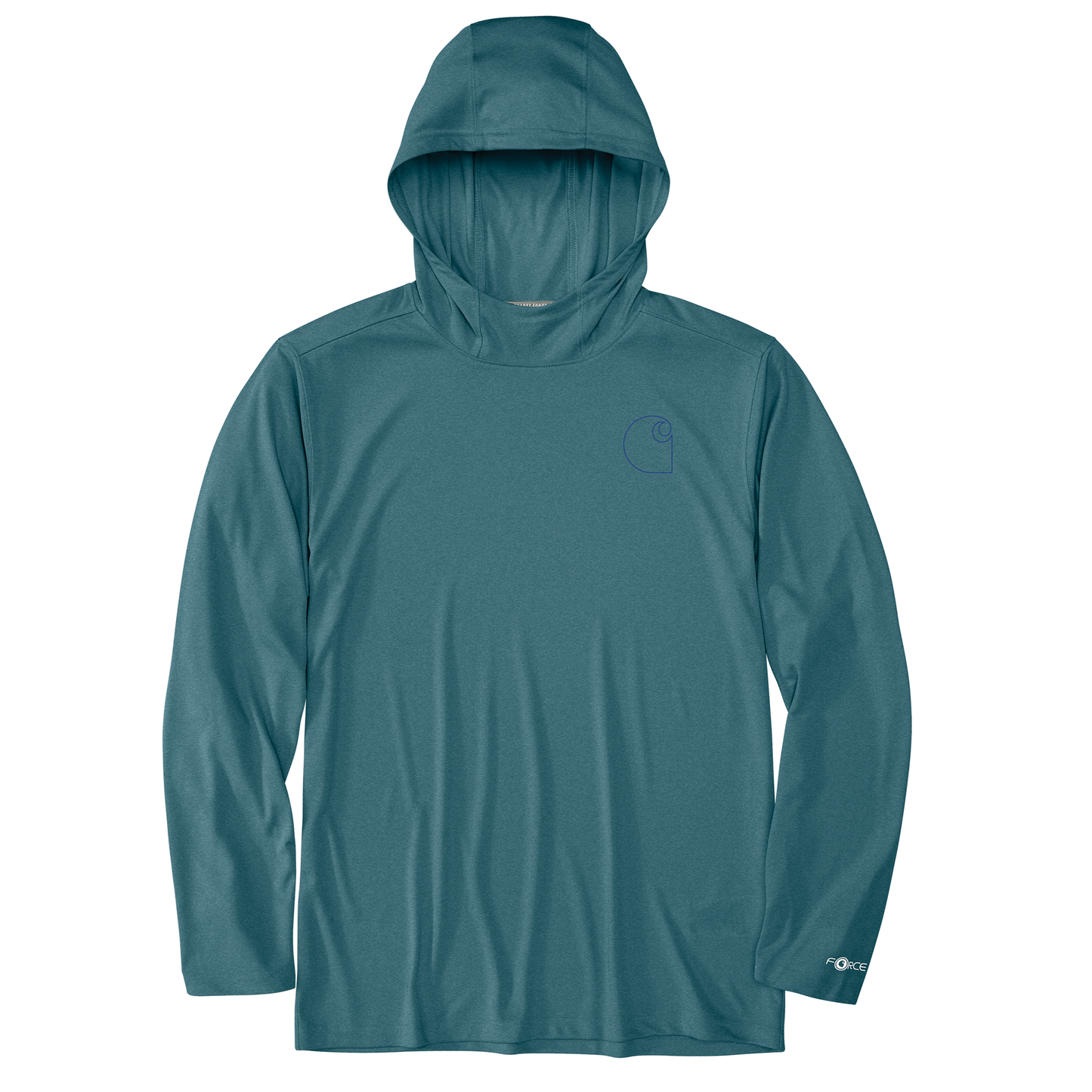 Carhartt Men's Force Sun Defender Lightweight Long-Sleeve Hooded Logo Graphic T-Shirt