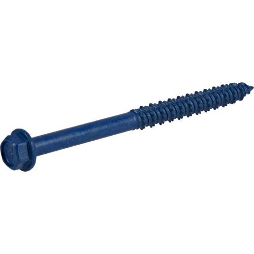 Blue cylindrical head screw with hexagonal washer head for hardware, fasteners, and home improvement projects under $100 collection