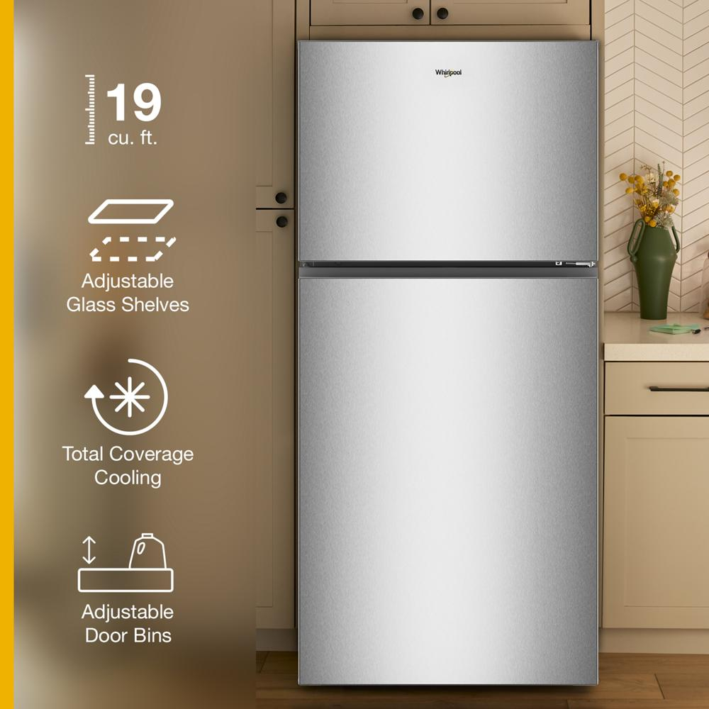 Whirlpool® 30-inch Wide Top Freezer Refrigerator with Total Coverage Cooling- 19 Cu. Ft.