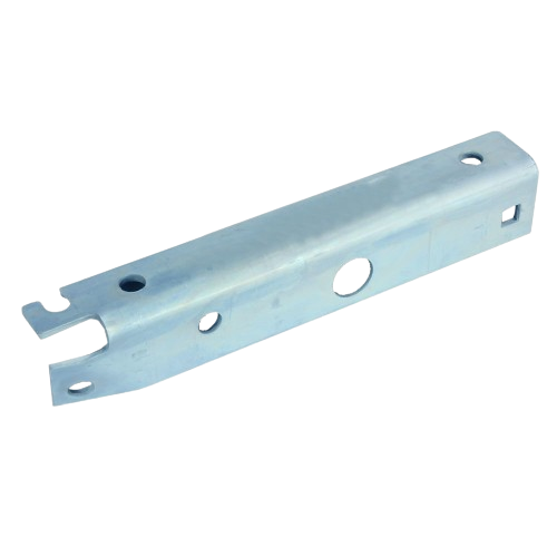 Metal arm component with multiple mounting holes designed for tools and home improvement projects