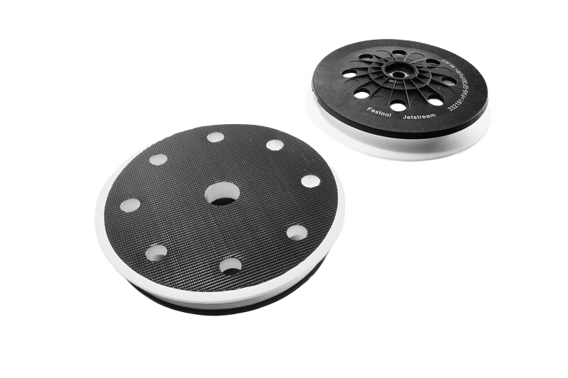 Black and white soft sanding pad with ventilation holes for power tool and woodworking accessories under $100 collection