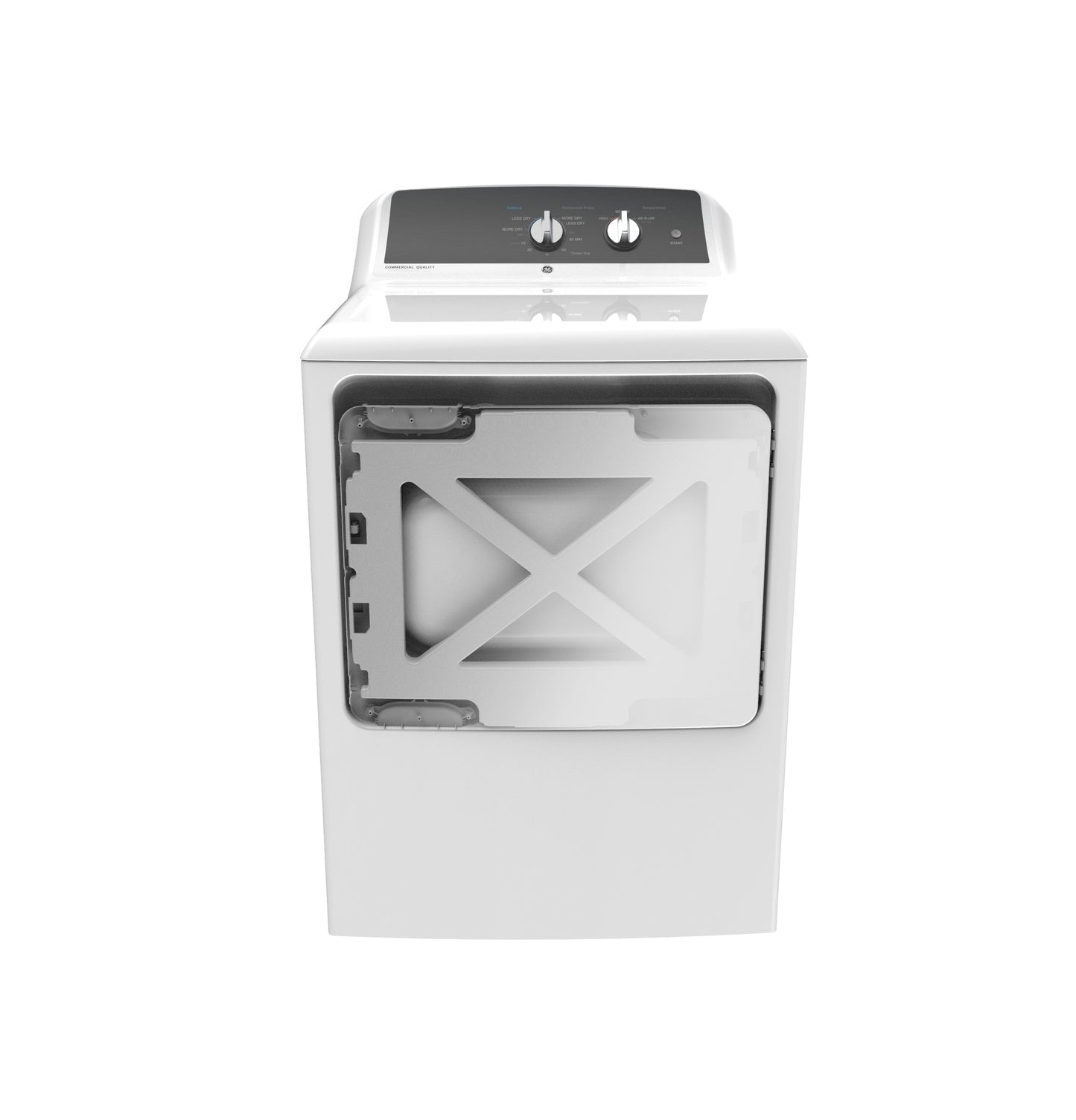 White top load washer with control panel featuring two dials, part of washers and appliances collection