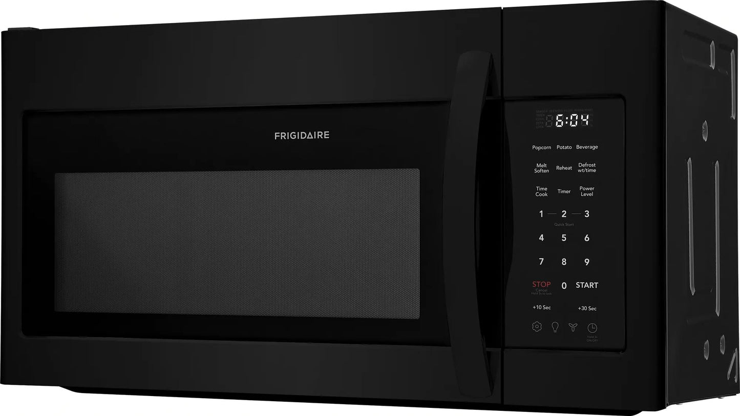 Black over-the-range microwave with digital control panel and timer, from Microwaves and Kitchen & Kitchenware collections