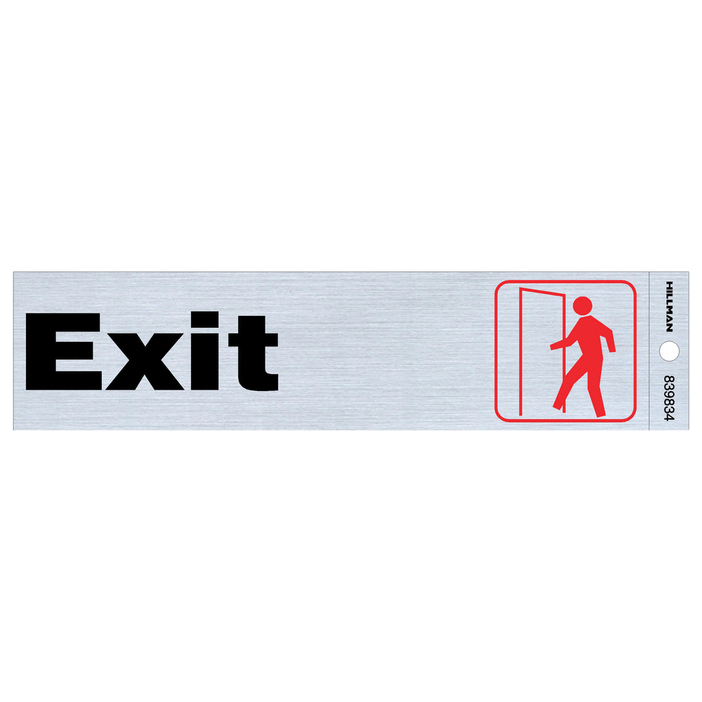 Hillman Adhesive Exit Sign (2" x 8")