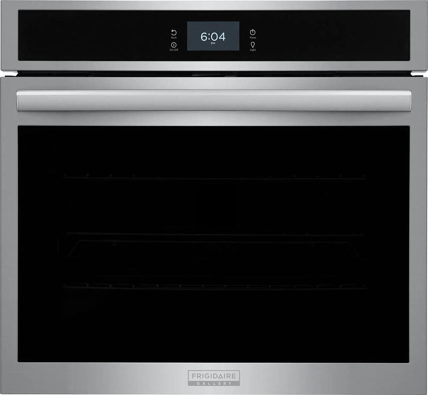 Stainless steel electric wall oven with digital clock display and total convection in appliances and kitchenware collection
