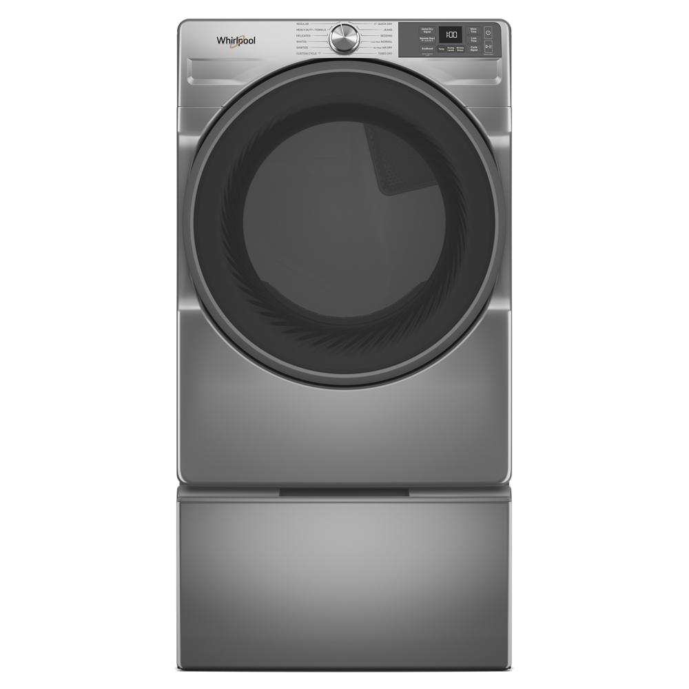 Stainless steel front load washer with digital controls and pedestal base in Appliance Parts & Accessories collection