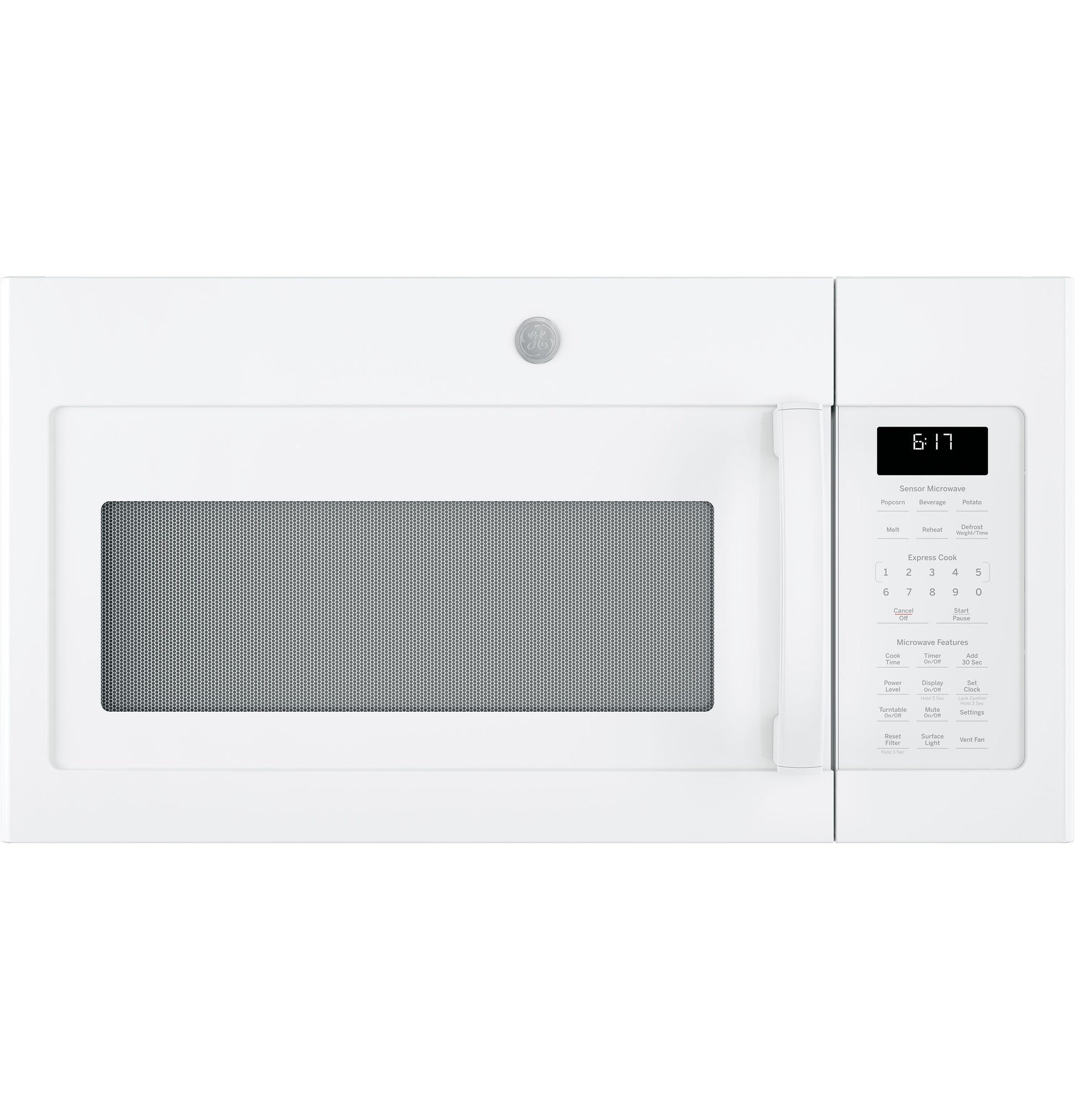 White over-the-range microwave oven with sensor controls and digital display from Kitchen & Kitchenware collection