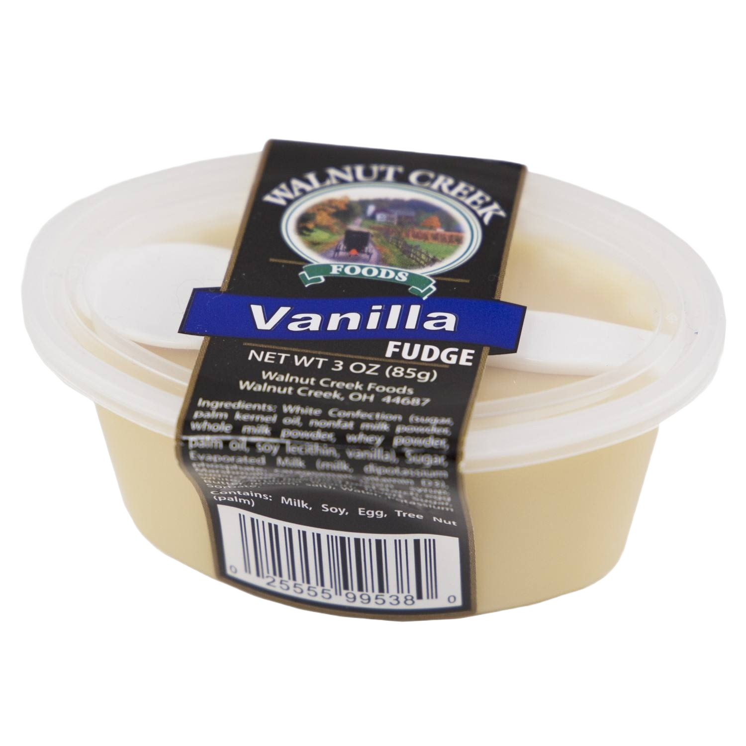 Small cup of creamy vanilla fudge in plastic container from chocolates and candies under $50 collection