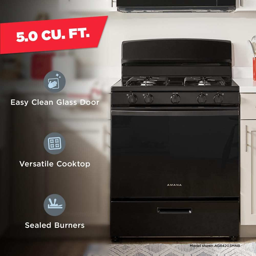 Amana® 30-inch Gas Range with Easy-Clean Glass Door