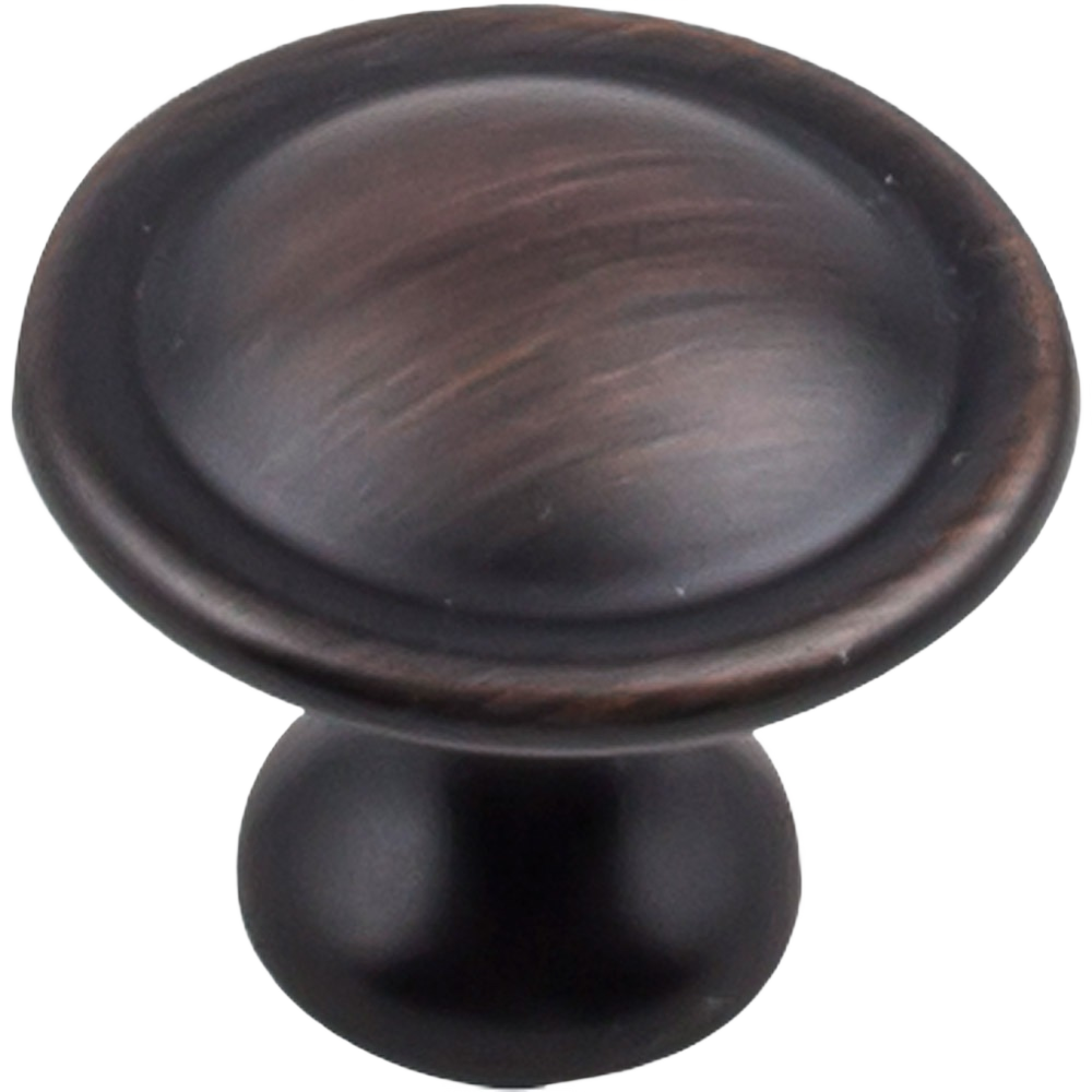 Brushed oil rubbed bronze cabinet knob with classic Watervale design for hardware and furniture accessories collections