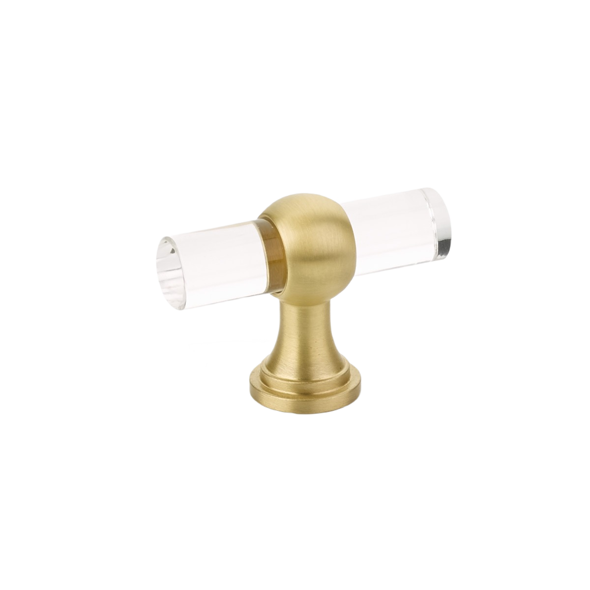 Satin brass and acrylic adjustable T-knob for cabinets in hardware and furniture accessories under $50 collection