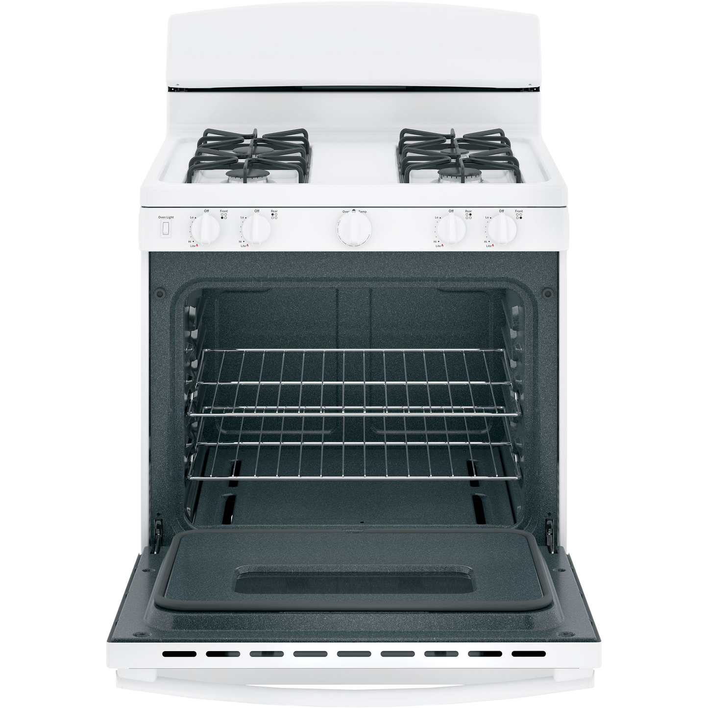 GE® 30" Free-Standing Front Control Gas Range