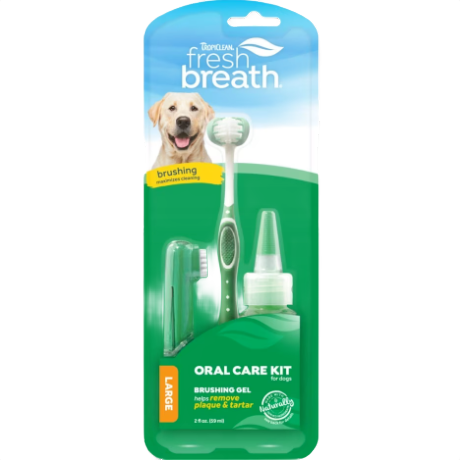 Oral care kit for dogs with large toothbrush and brushing gel in Pet & Animal collection under 50 dollars