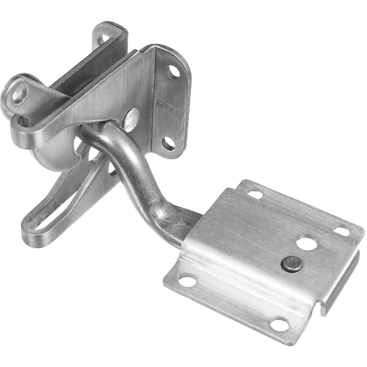 Adjustable metal gate latch with floating bar for gate sag compensation in hardware and gate accessories collections