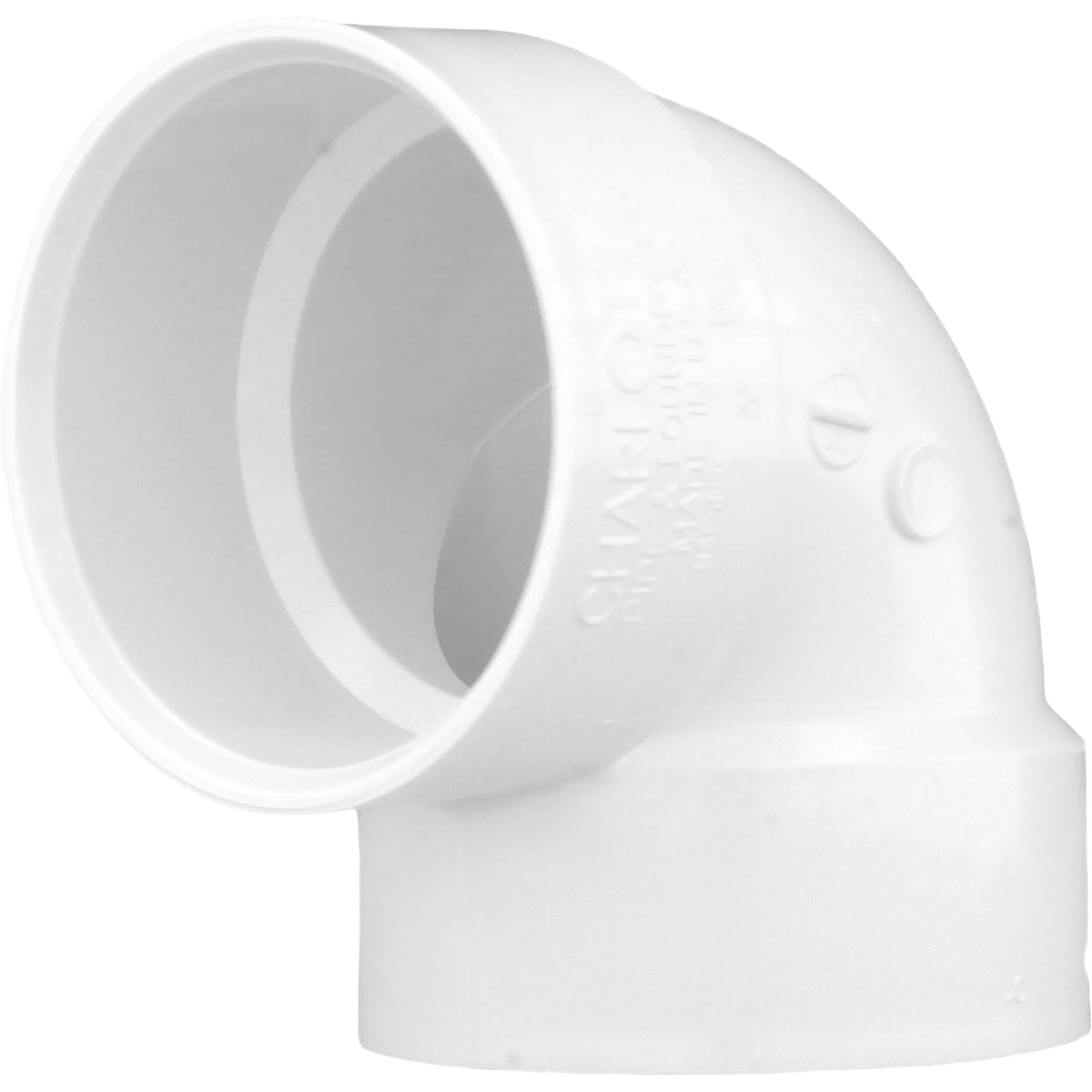 White Schedule 40 PVC 90-degree vent elbow for plumbing and irrigation in pipes and fittings collection under $50