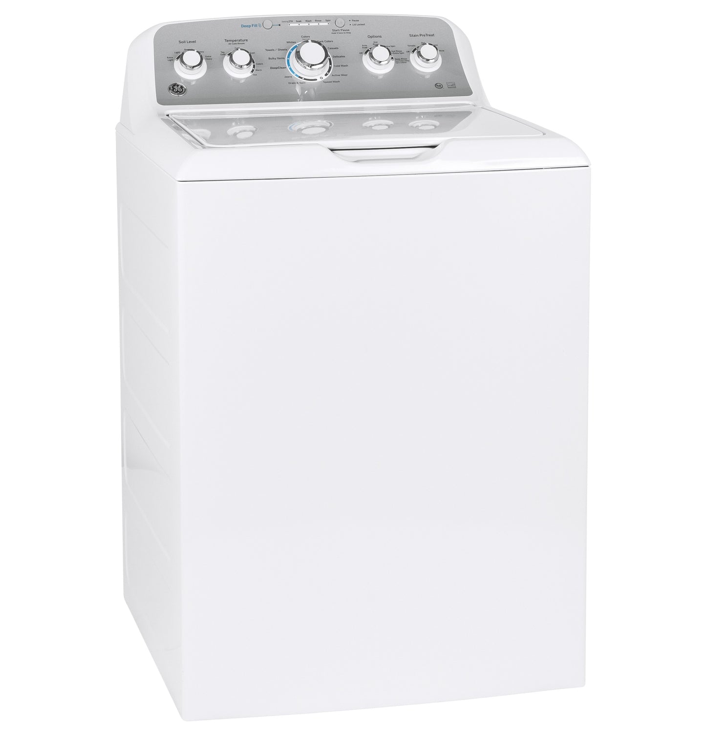 White top load washer with stainless steel basket and multiple control knobs from washers and appliances collection
