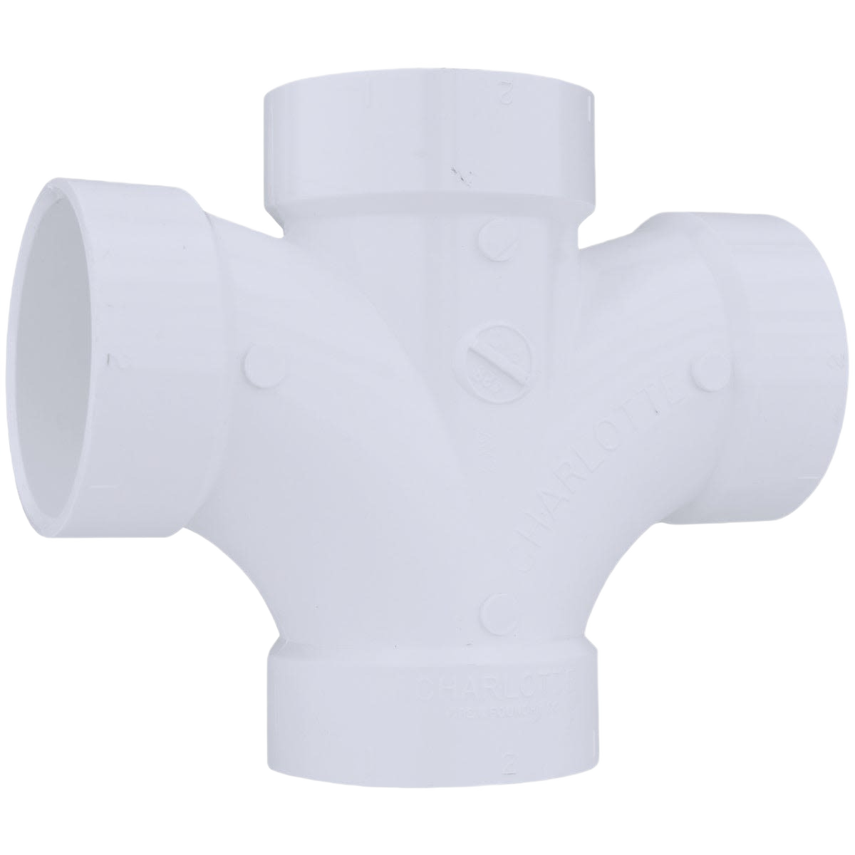 Charlotte Pipe 2 In. Double Sanitary Tee - Durable PVC PVC