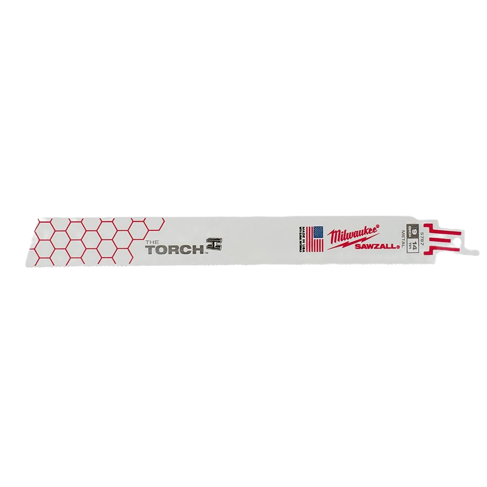 Milwaukee SAWZALL TORCH metal cutting blade with carbide teeth for power tool and woodworking accessories