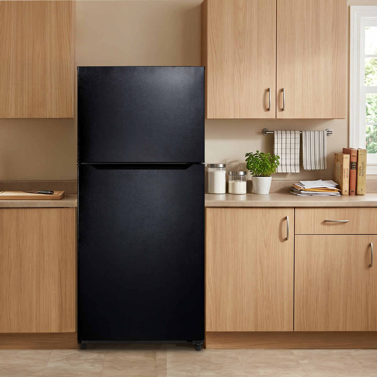 Element Electronics 20.5 cu. ft. Top Freezer Refrigerator - Black, ENERGY STAR (ERT21CSCB)