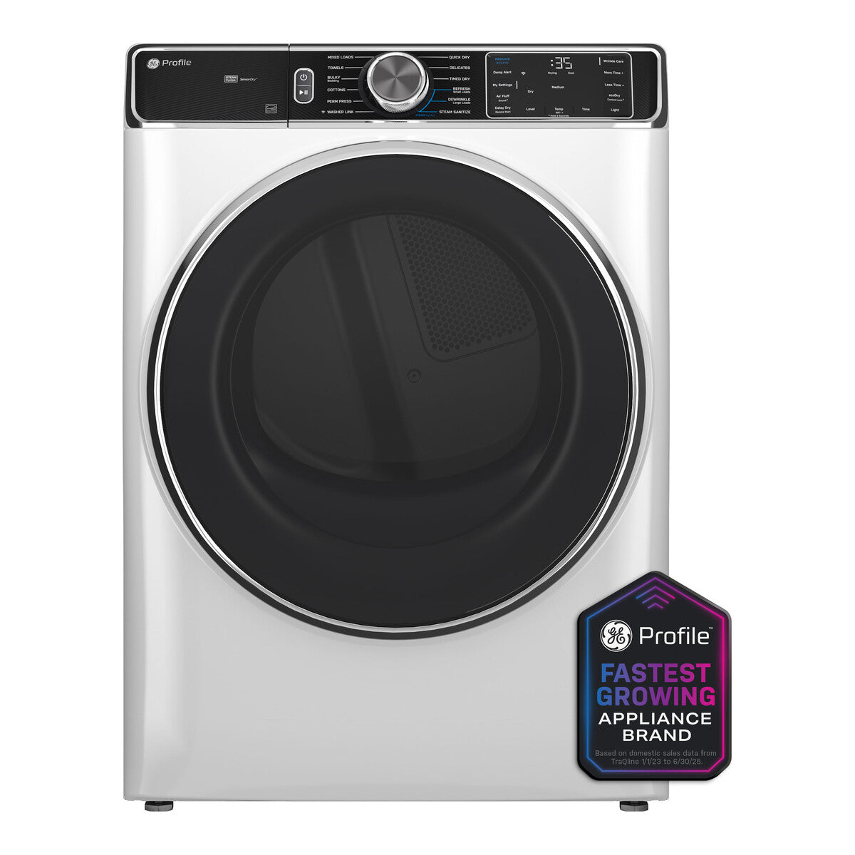 GE Profile™ 7.8 cu. ft. Capacity Smart Front Load Electric Dryer with Steam and Sanitize Cycle