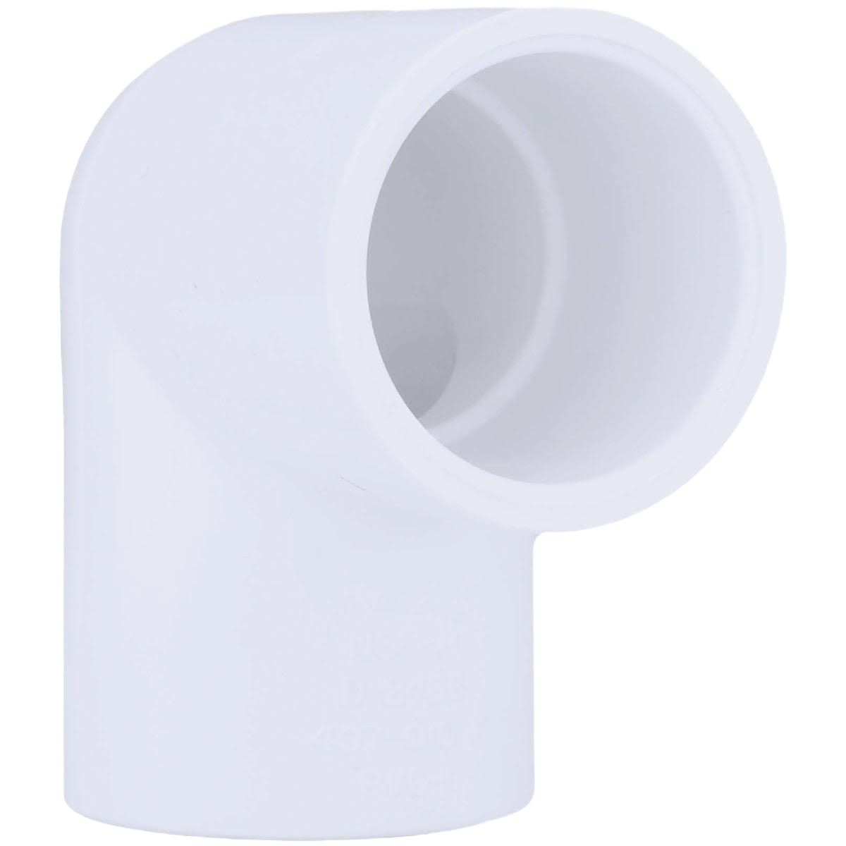 White Schedule 40 PVC 90-degree street elbow for plumbing systems in Pipes & Fittings and Home Improvement collections