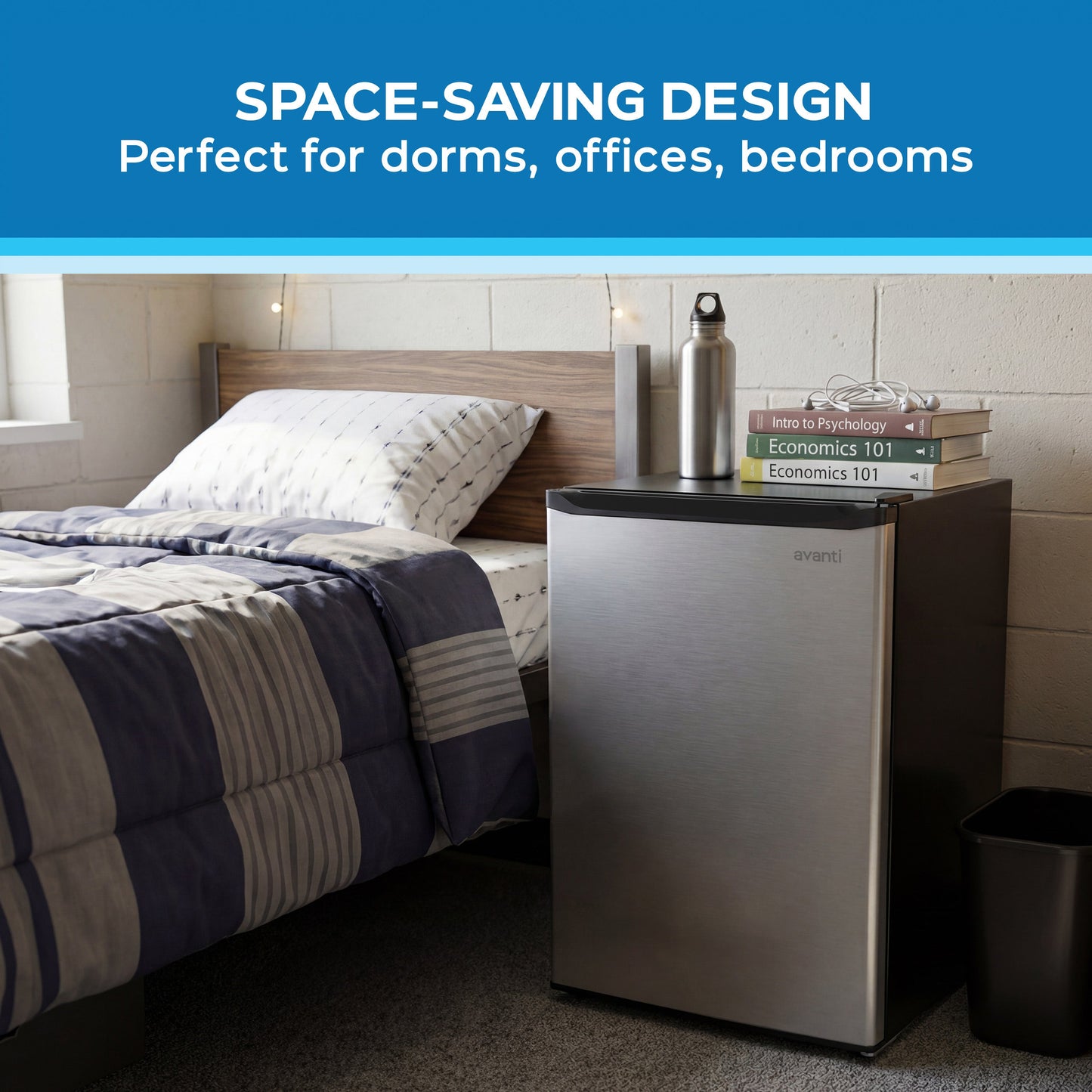 Avanti 2.6 Cu. Ft. Compact Refrigerator with Auto-Defrost - Stainless Steel