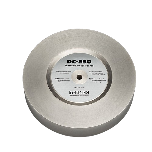 Coarse diamond grinding wheel with metal body for sharpening and repair in tools and home improvement tasks