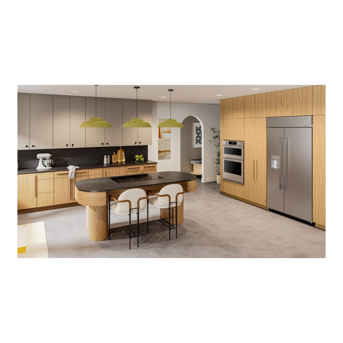 25.1 Cu. Ft. 42-Inch Built-In Side-by-Side Refrigerator with Exterior Water and Ice Dispenser with Measured Fill in PrintShield® Stainless Steel