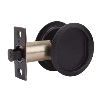 Round oil rubbed bronze sliding pocket door pull for smooth passage, ideal for door hardware and home improvement under $50 collections