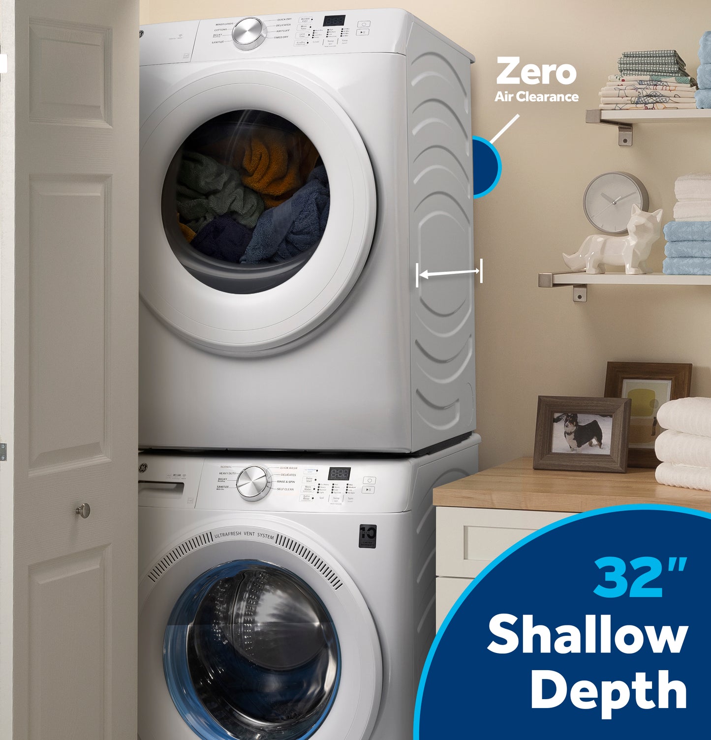 GE® ENERGY STAR® 4.6 cu. ft. Capacity Smart Front Load Washer with UltraFresh Vent System with OdorBlock™