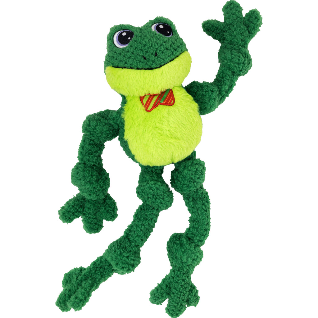 KONG Large/XL Knots Bow Tie Frog Rope Plush Christmas Dog Toy