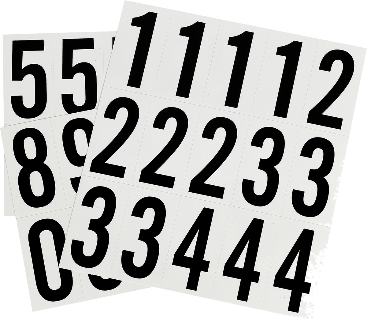 Hillman Adhesive House Number Pack Black and White (2")