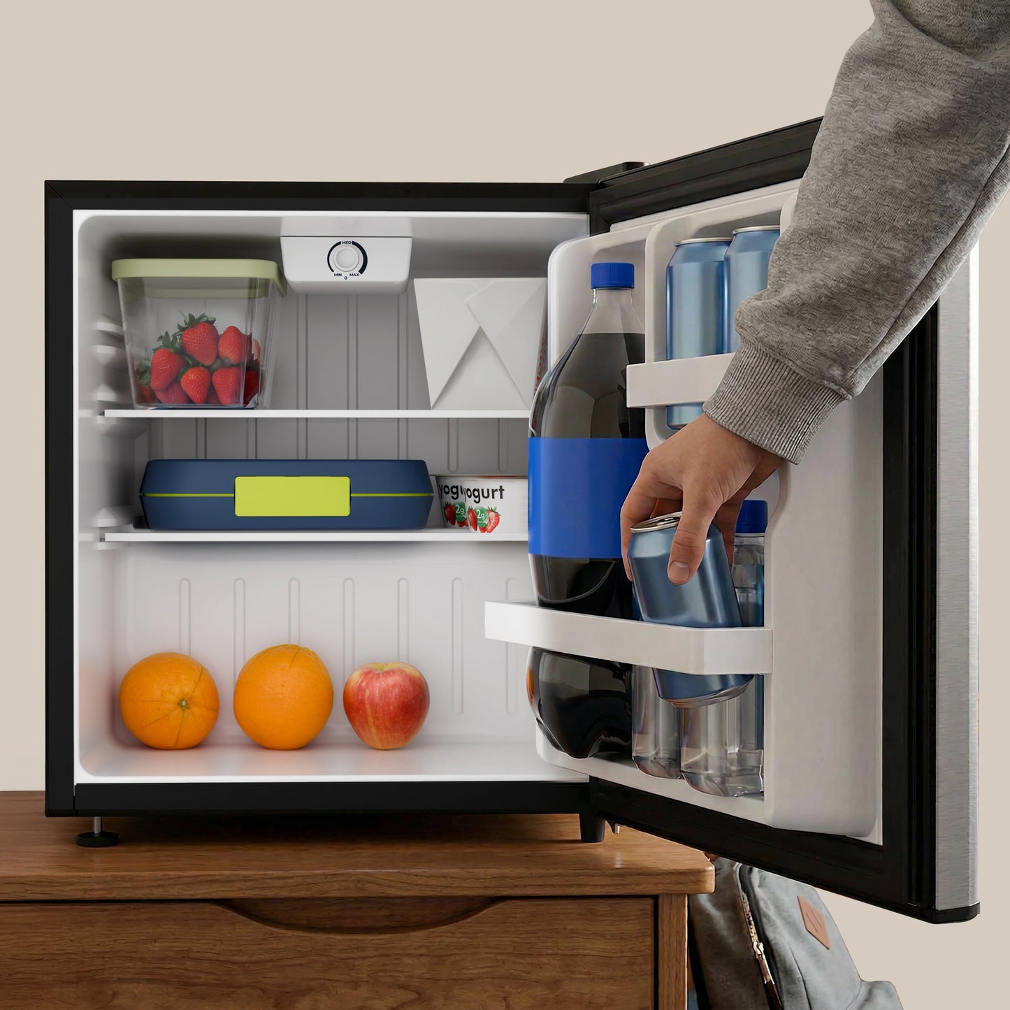 Avanti 1.6 Cu. Ft. Compact Refrigerator with Auto-Defrost - Stainless Steel