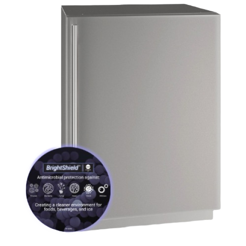 24-inch stainless steel refrigerator with antimicrobial BrightShield technology in refrigerators and kitchen appliances collection