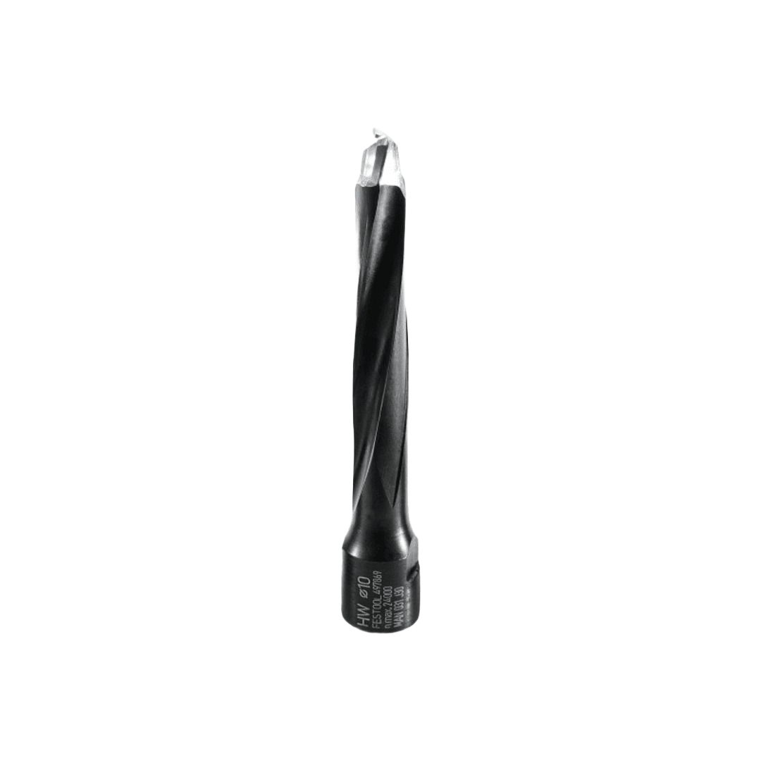 Black 10mm Festool cutter drill bit designed for precise woodworking and home improvement applications