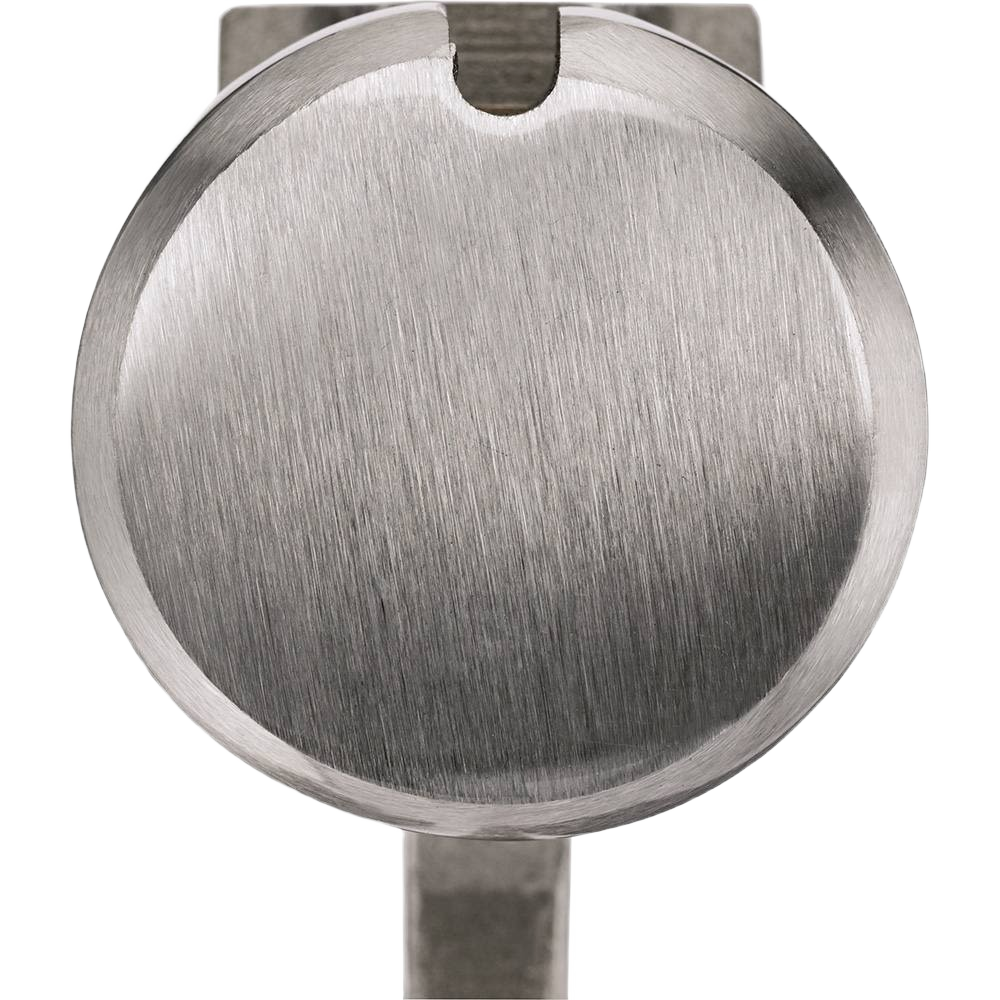Close-up of polished smooth face hammer head made of silver metal for home improvement tasks