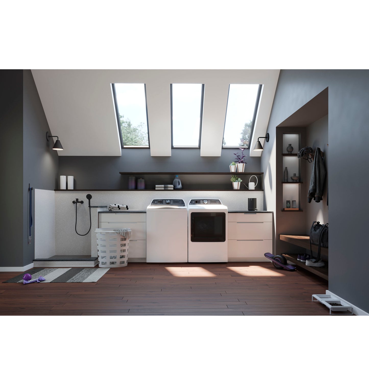 GE Profile™ ENERGY STAR® 5.3  cu. ft. Capacity Washer with Smarter Wash Technology and FlexDispense™