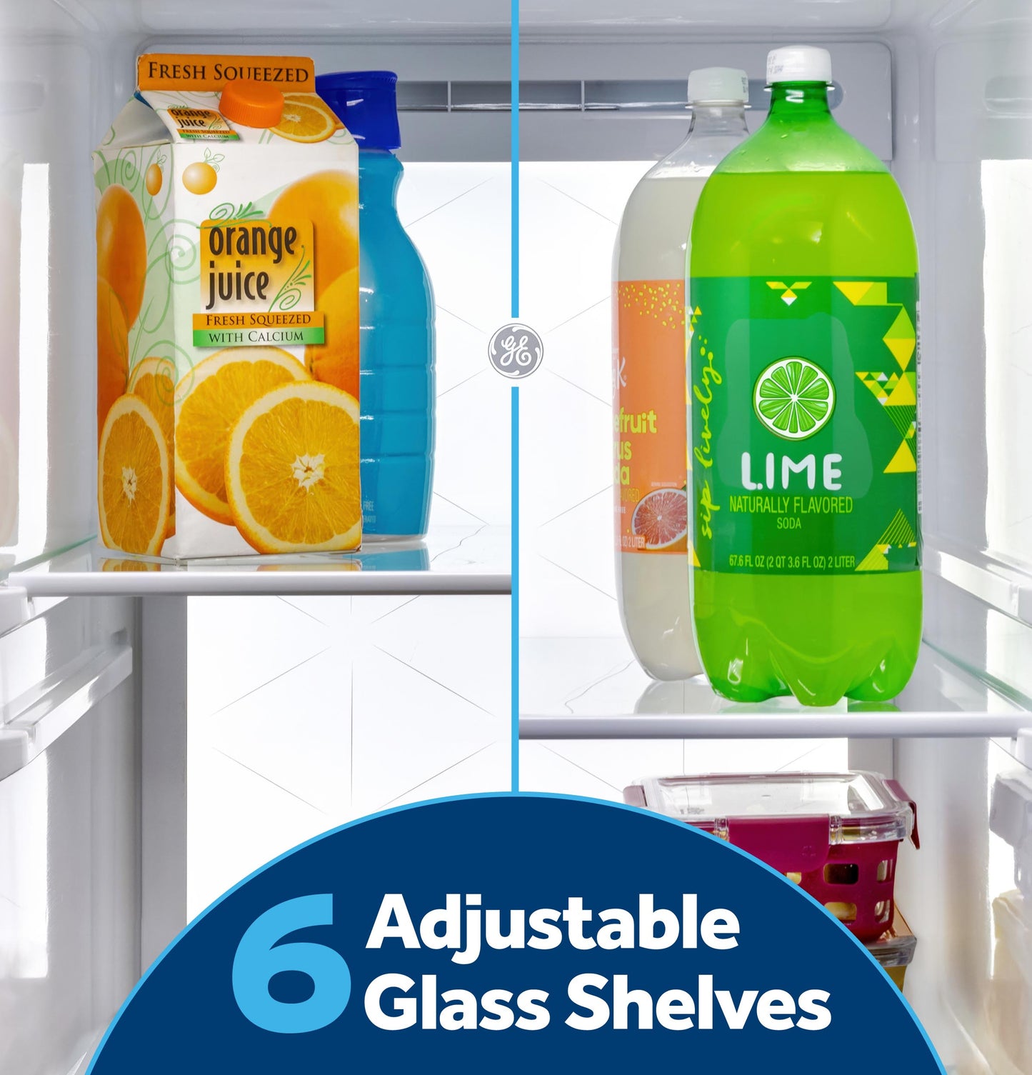 GE® 23.5 Cu. Ft. Counter-Depth Side-By-Side Refrigerator with LED Light Walls and Extra Tall Dispenser