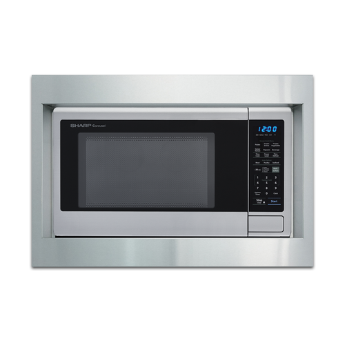 Stainless steel 27-inch built-in microwave oven trim kit with digital control panel from Appliance Parts & Accessories collection