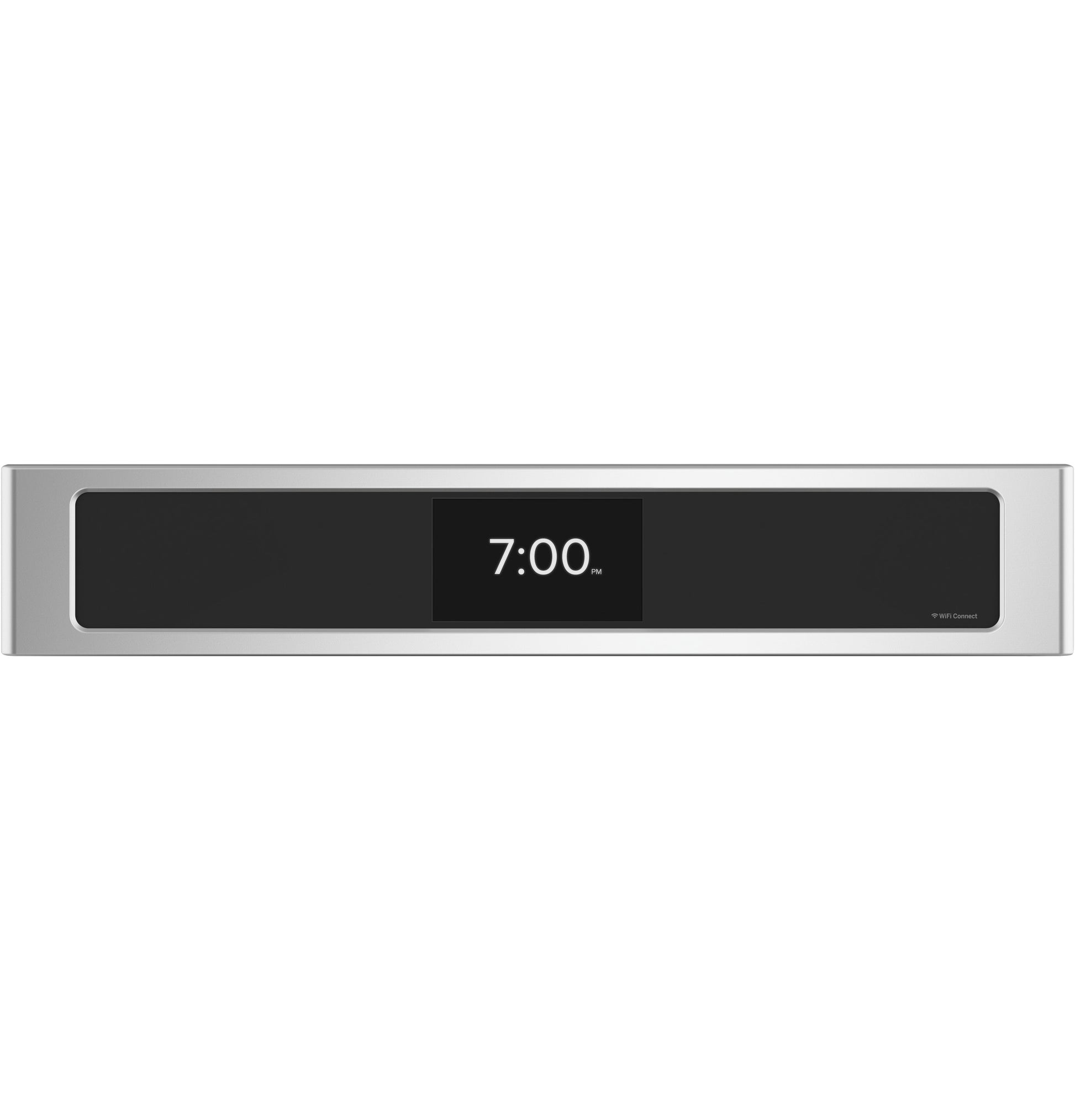 Digital control panel with LED display showing 7:00 on a stainless steel smart oven in Appliances collections